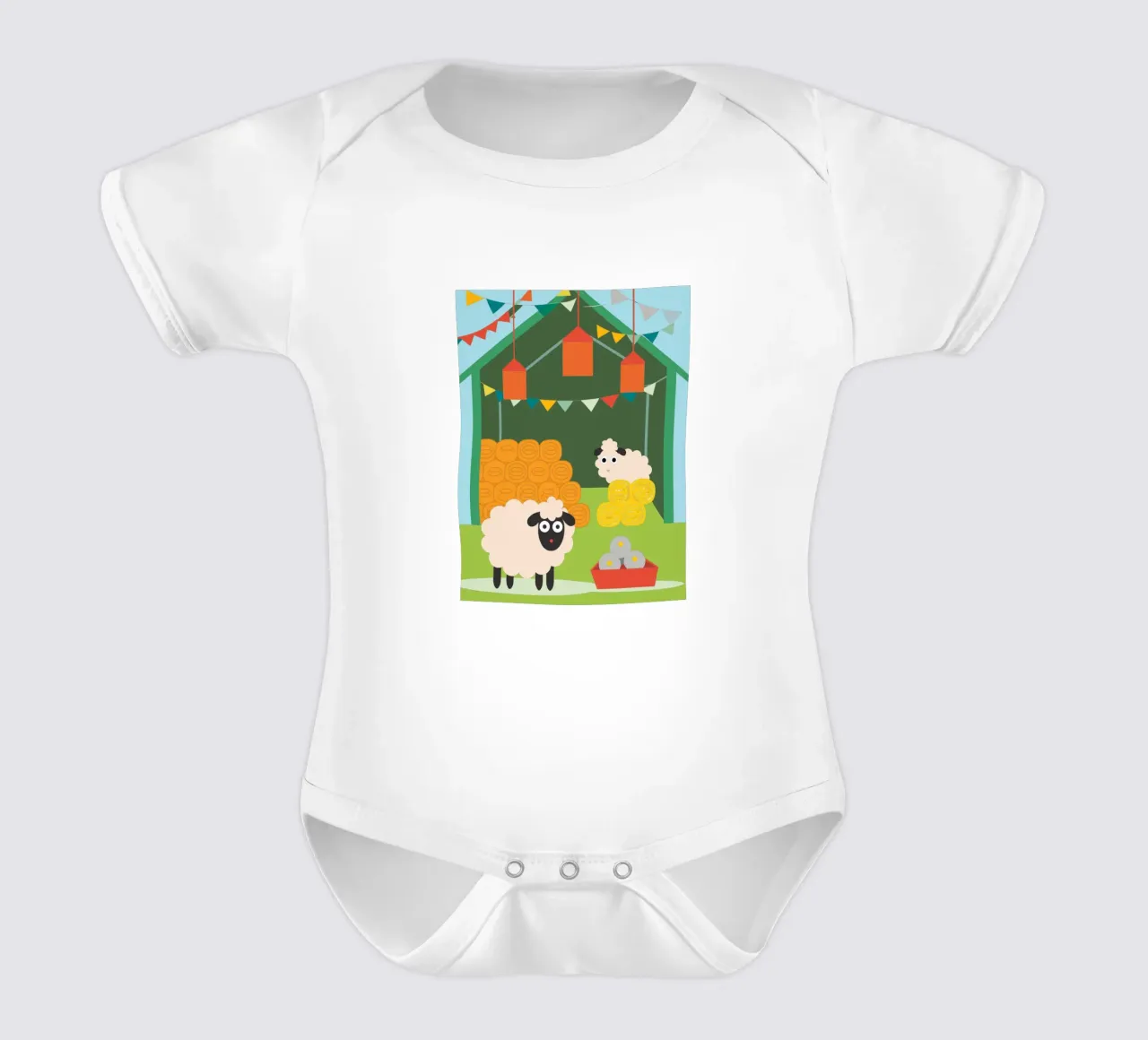 Sheep Farming body neonato maniche corte da CUTE ANIMALS