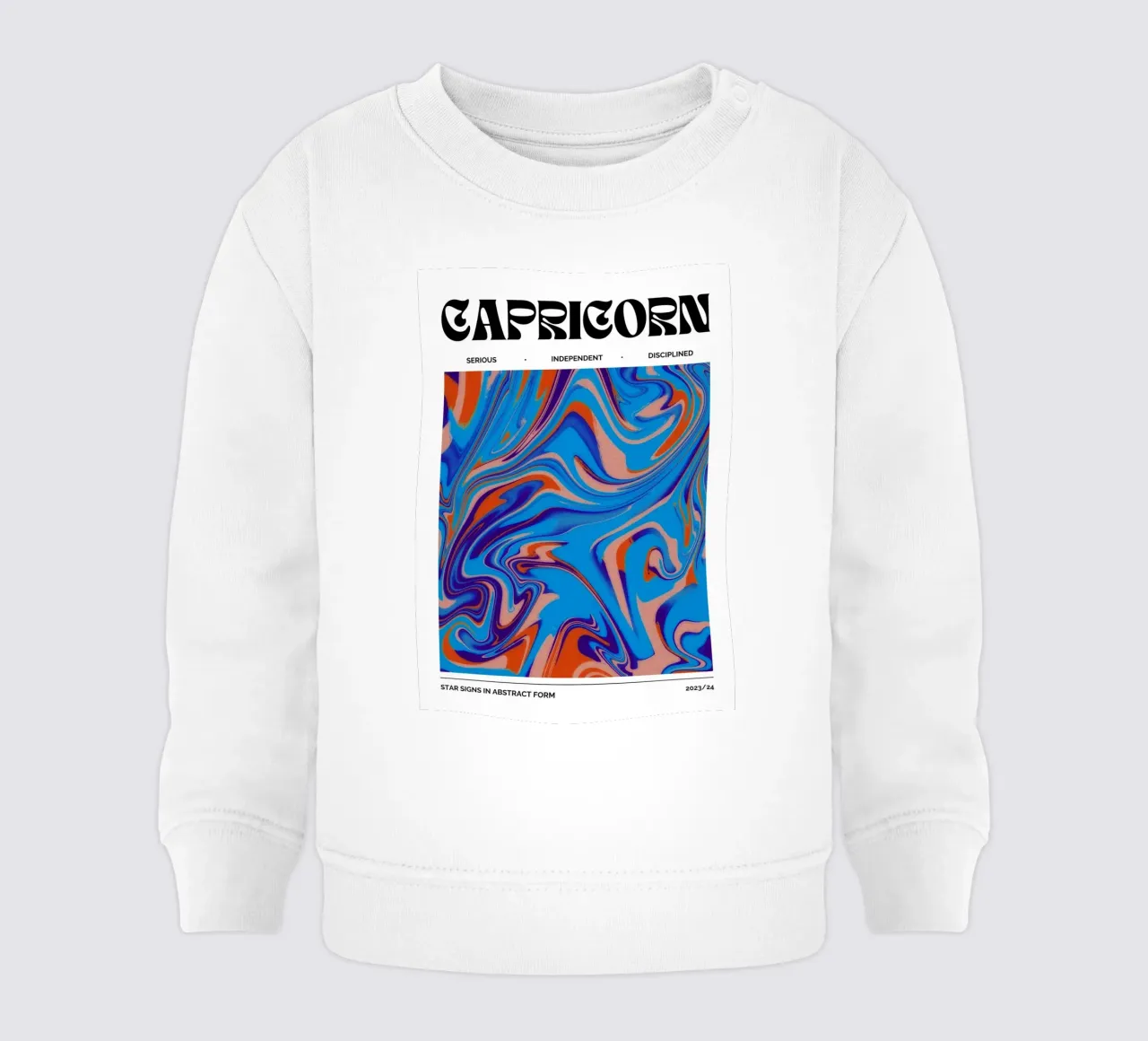 Capricorn Abstract - Bold Psychedelic Zodiac Print baby sweatshirt by NorwesClub