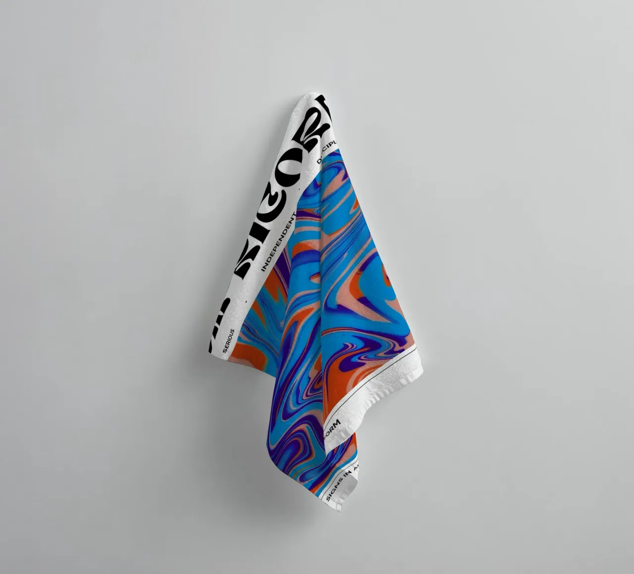 Capricorn Abstract - Bold Psychedelic Zodiac Print towel by NorwesClub