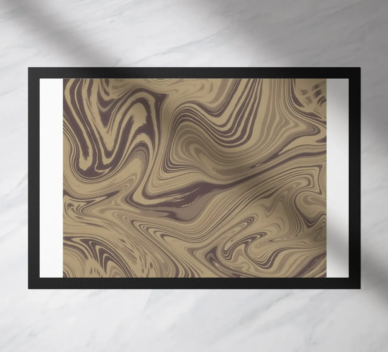 Aries Abstract - Earthy Swirl Zodiac Print doormat by NorwesClub
