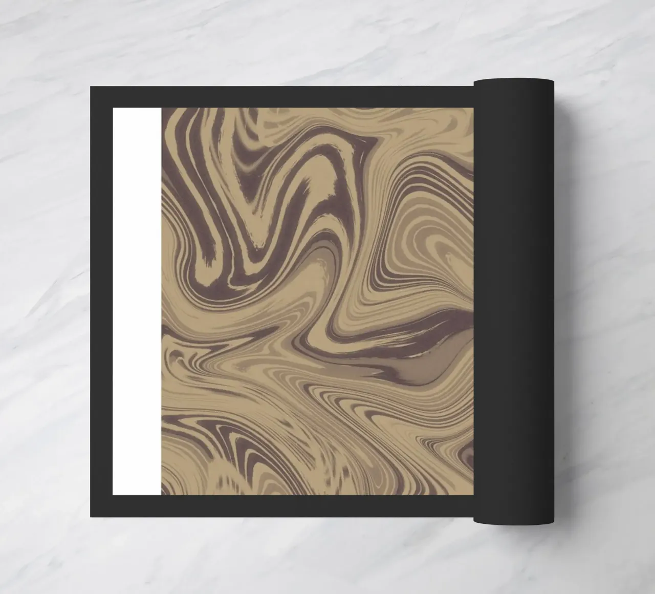 Aries Abstract - Earthy Swirl Zodiac Print doormat by NorwesClub