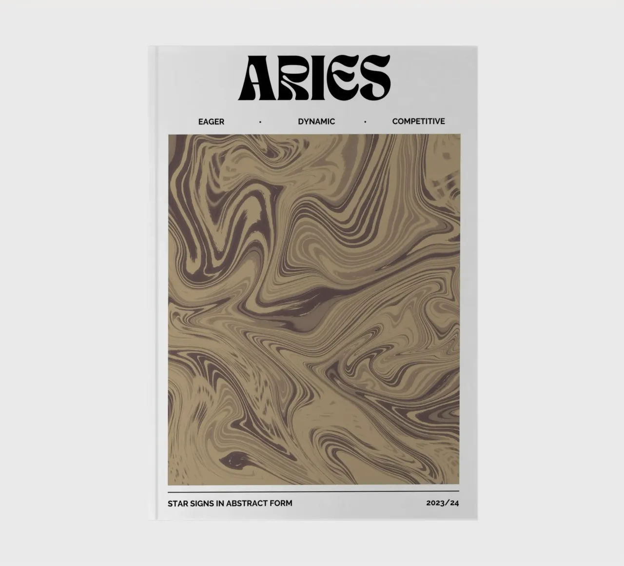 Aries Abstract - Earthy Swirl Zodiac Print notebook by NorwesClub