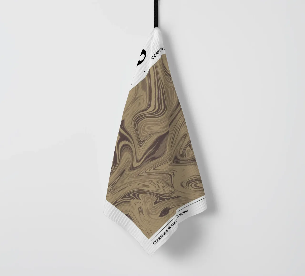 Ram Abstract - Aardse werveling Zodiac Print theedoek van NorwesClub