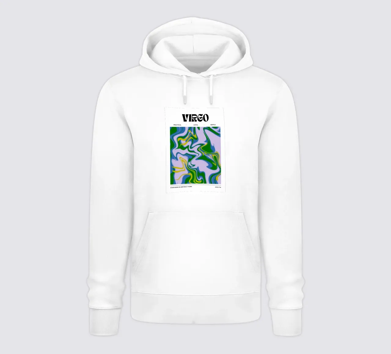 Virgo Abstract - Calm Psychedelic Zodiac Print sweat à capuche de NorwesClub