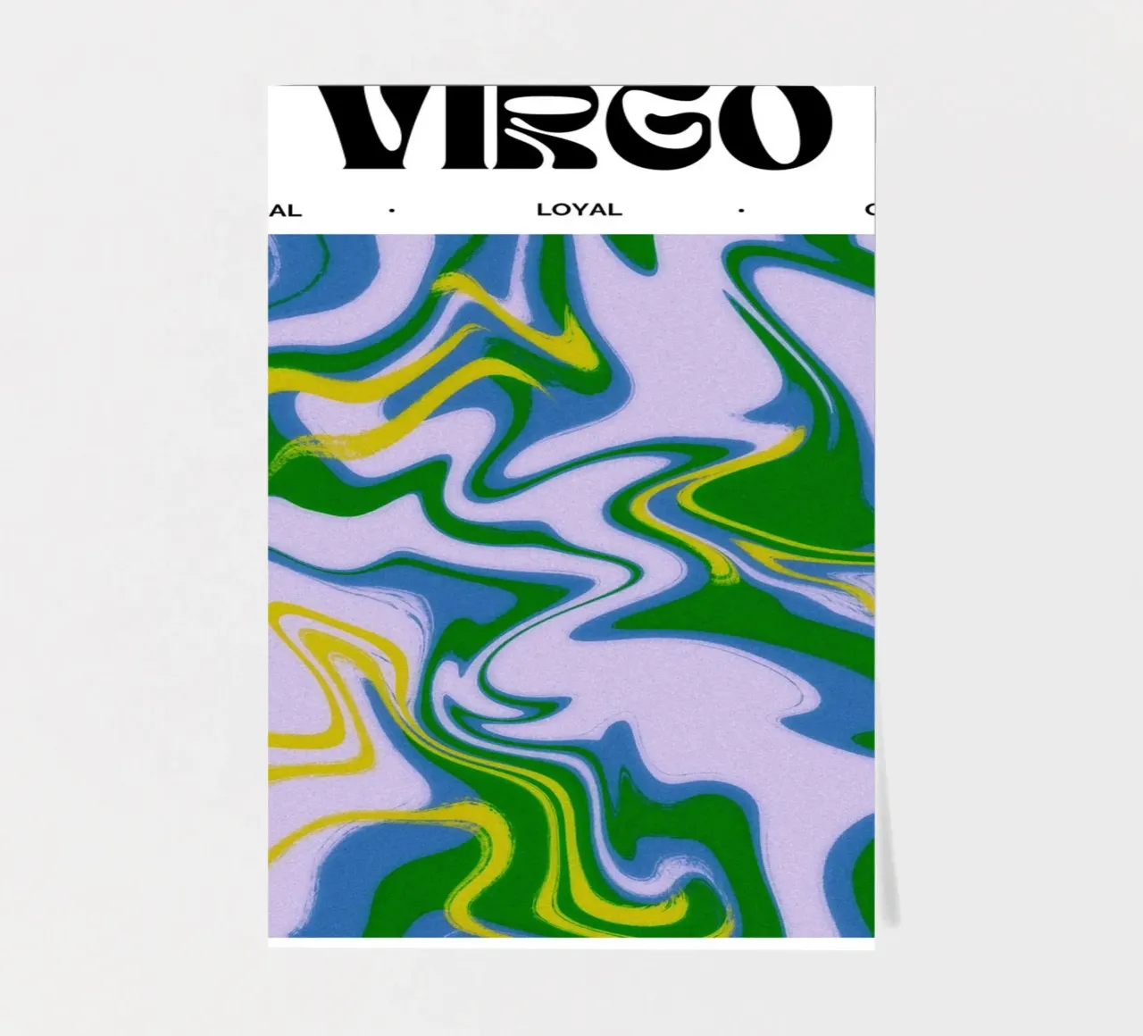 Virgo Abstract - Calm Psychedelic Zodiac Print planche autocollant de NorwesClub