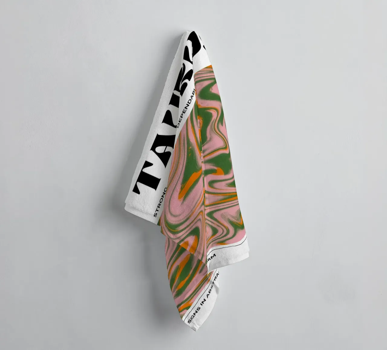 Taurus Abstract - Earthy Psychedelic Zodiac Print towel by NorwesClub