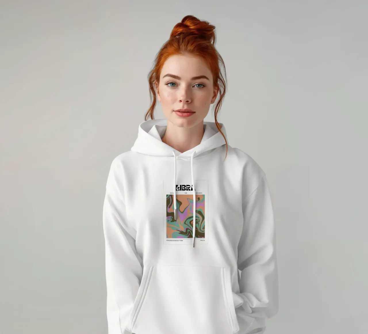 Libra Abstract - Harmonious Psychedelic Zodiac Print (en anglais) sweat à capuche de NorwesClub