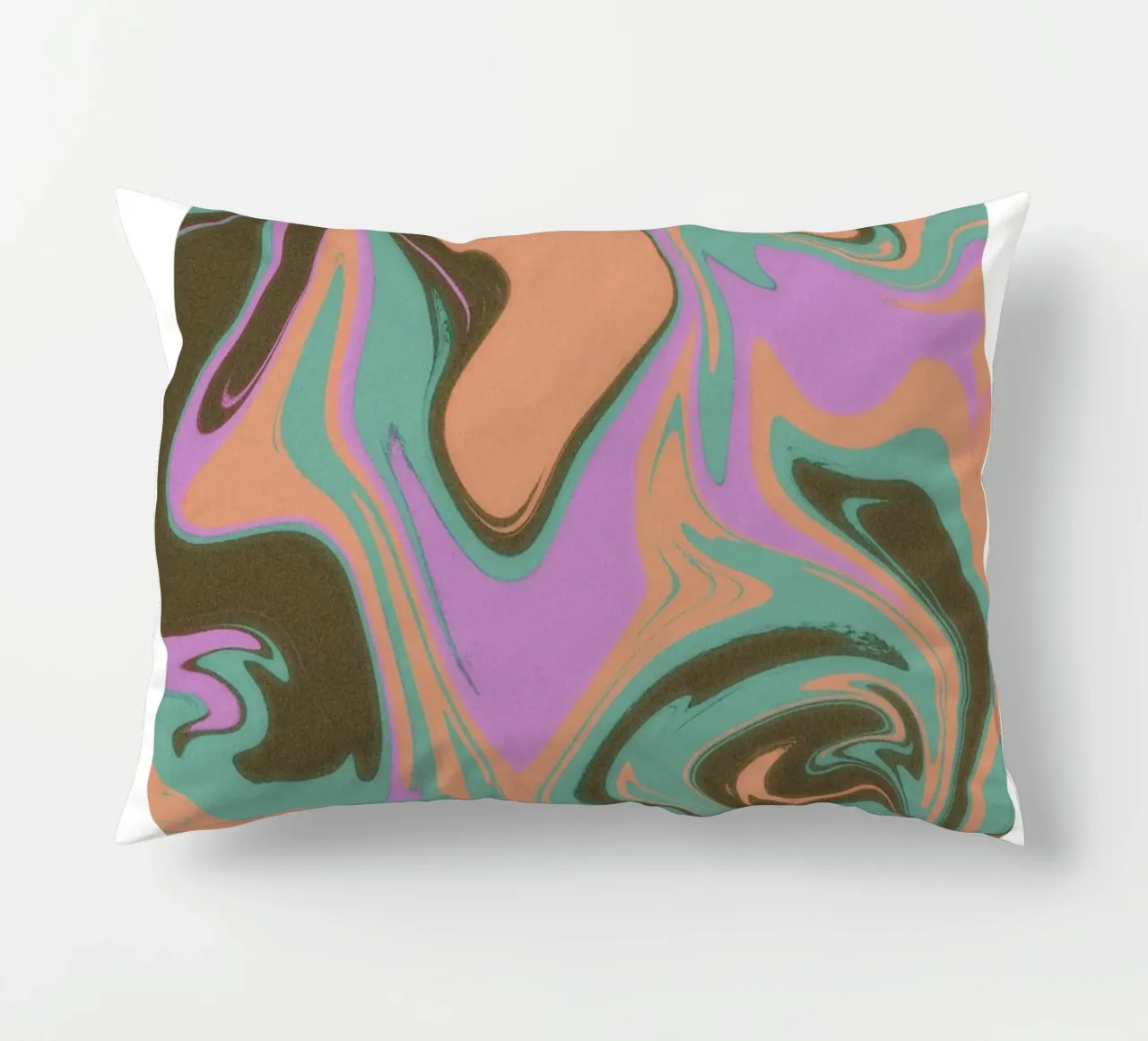 Libra Abstract - Harmonious Psychedelic Zodiac Print decorative cushion by NorwesClub