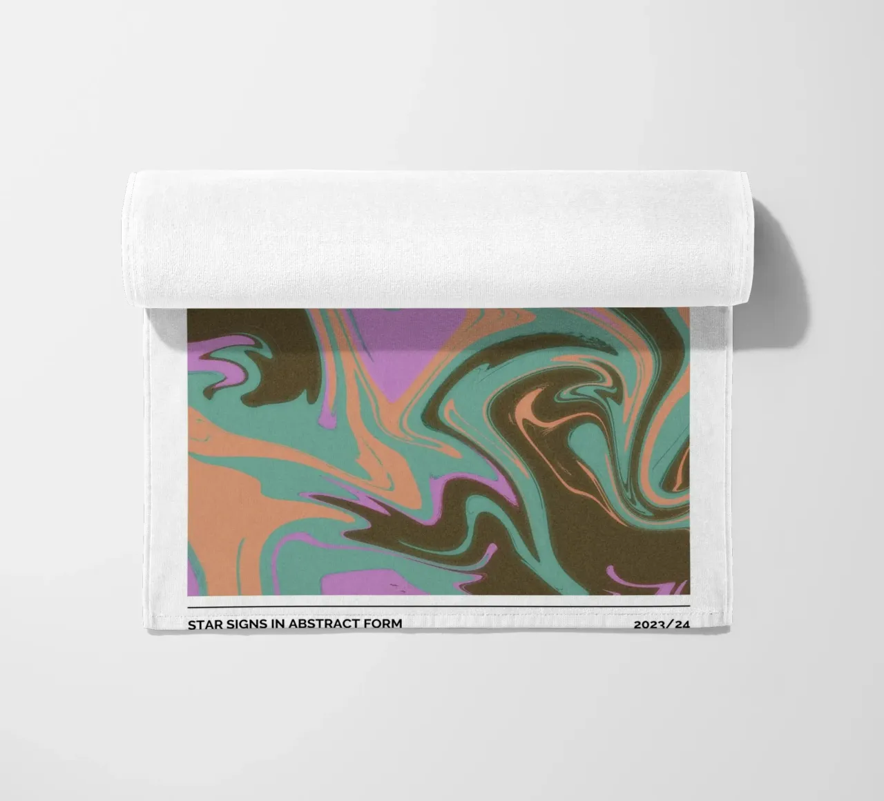 Libra Abstract - Harmonious Psychedelic Zodiac Print beach towel by NorwesClub