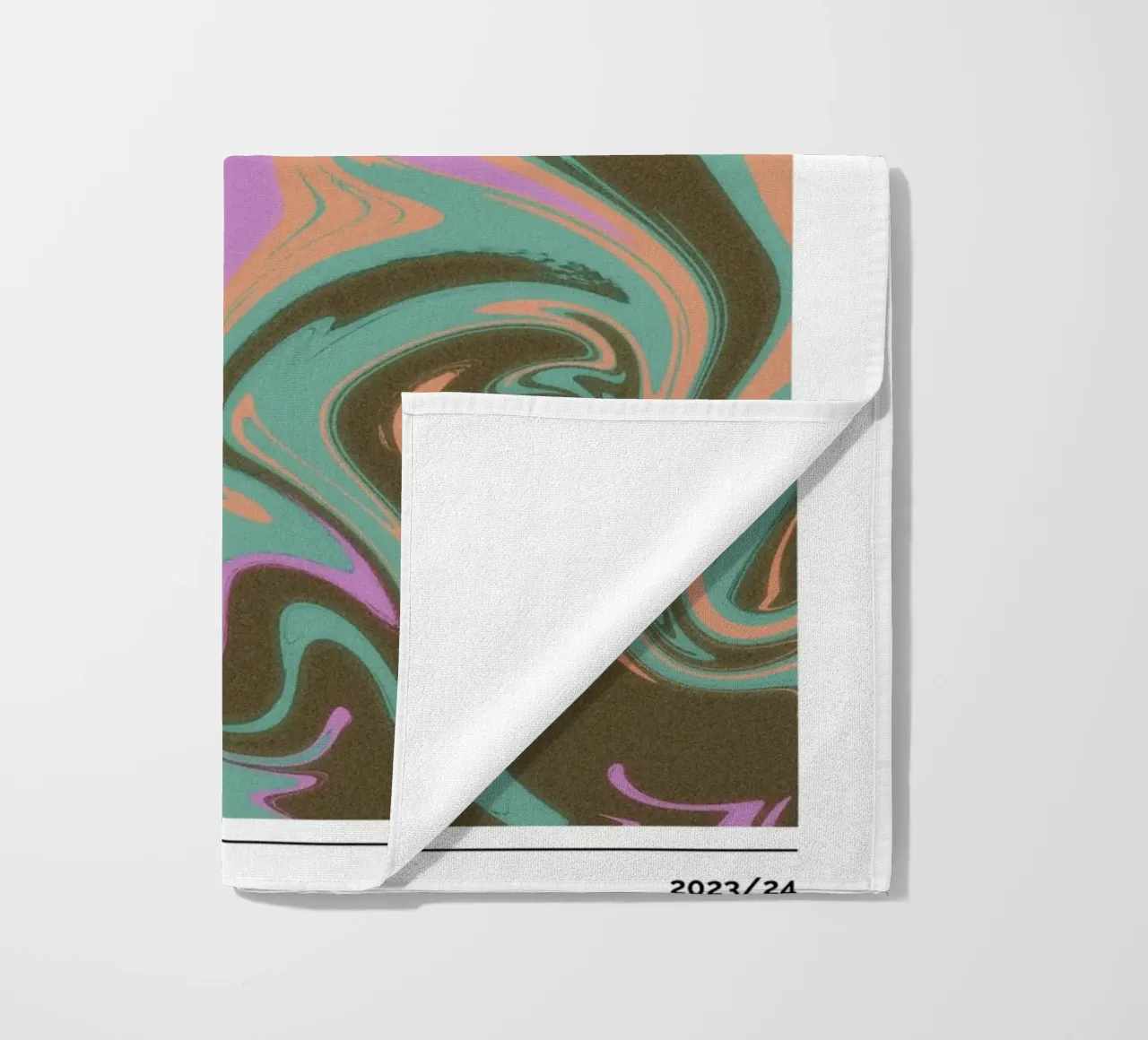 Libra Abstract - Harmonious Psychedelic Zodiac Print beach towel by NorwesClub