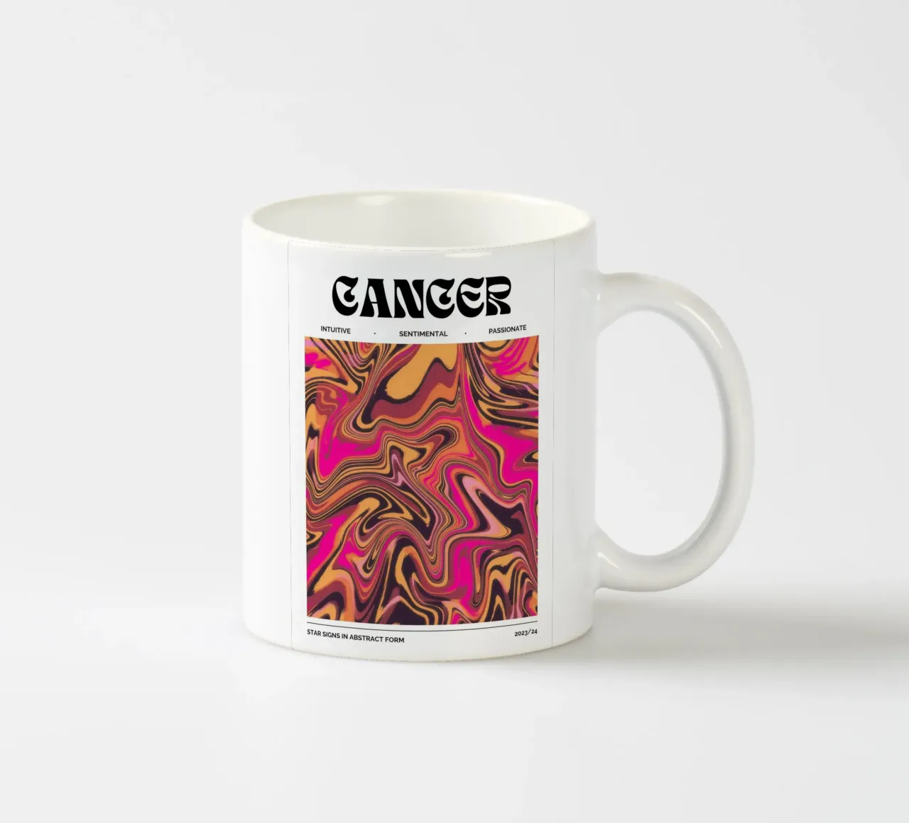 Kreeft Abstract - Emotionele Psychedelische Dierenriem Print keramische mok van NorwesClub