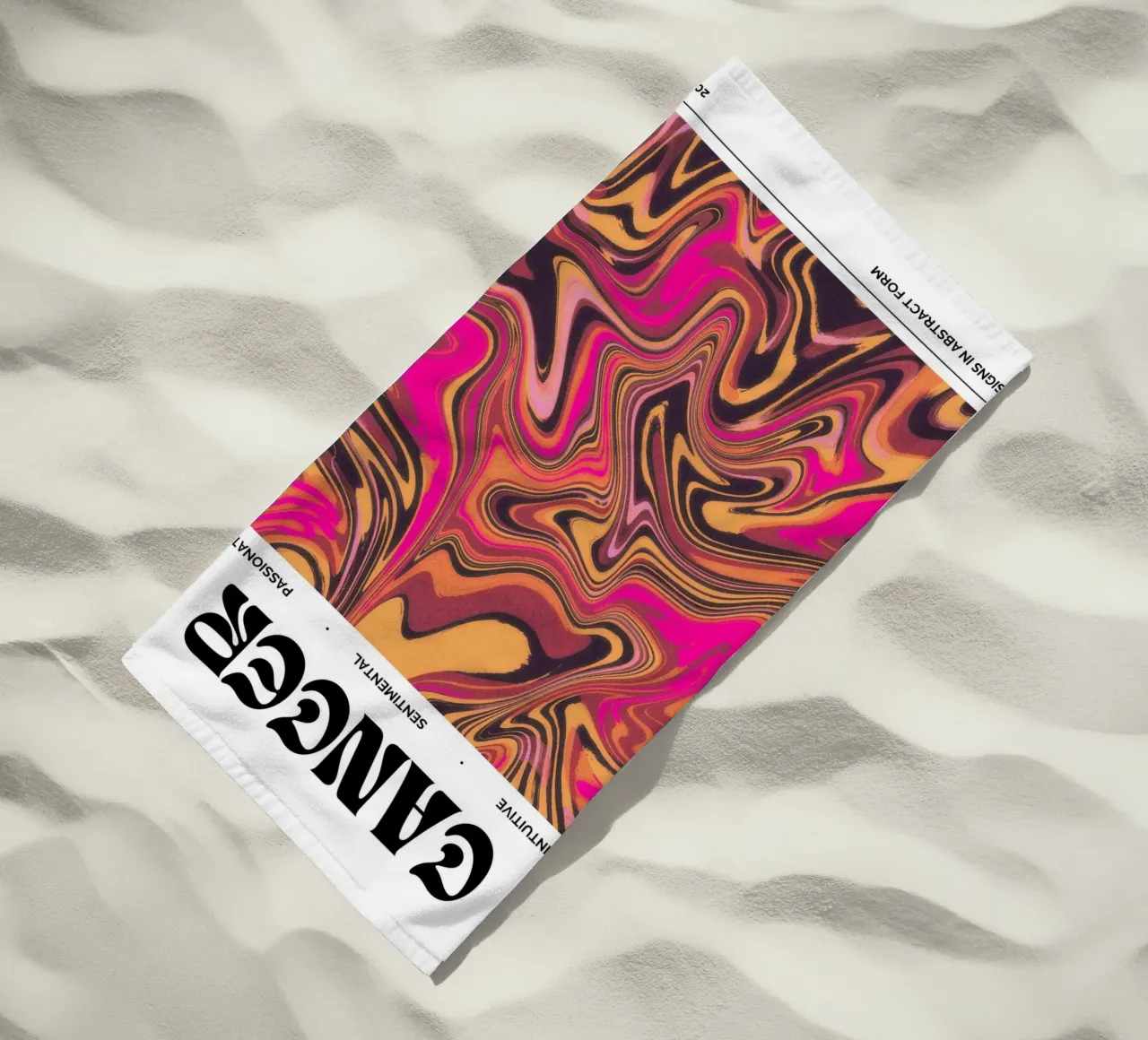Cancer Abstract - Emotional Psychedelic Zodiac Print beach towel by NorwesClub