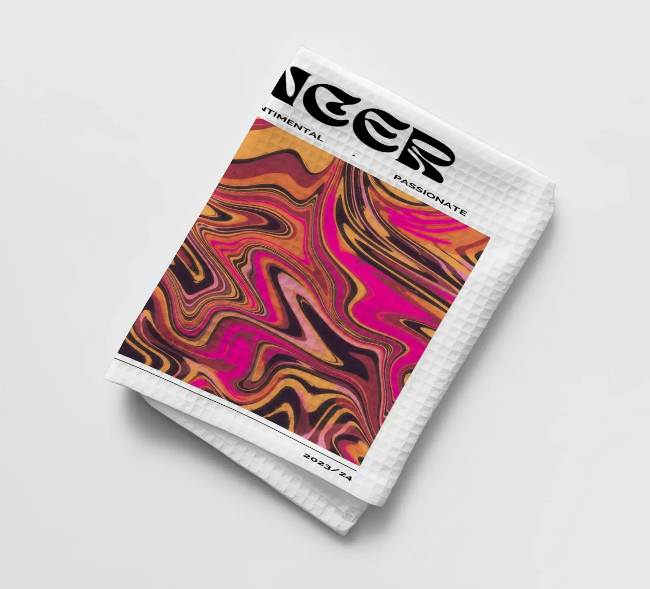 Cancer Abstract - Emotional Psychedelic Zodiac Print torchon de NorwesClub