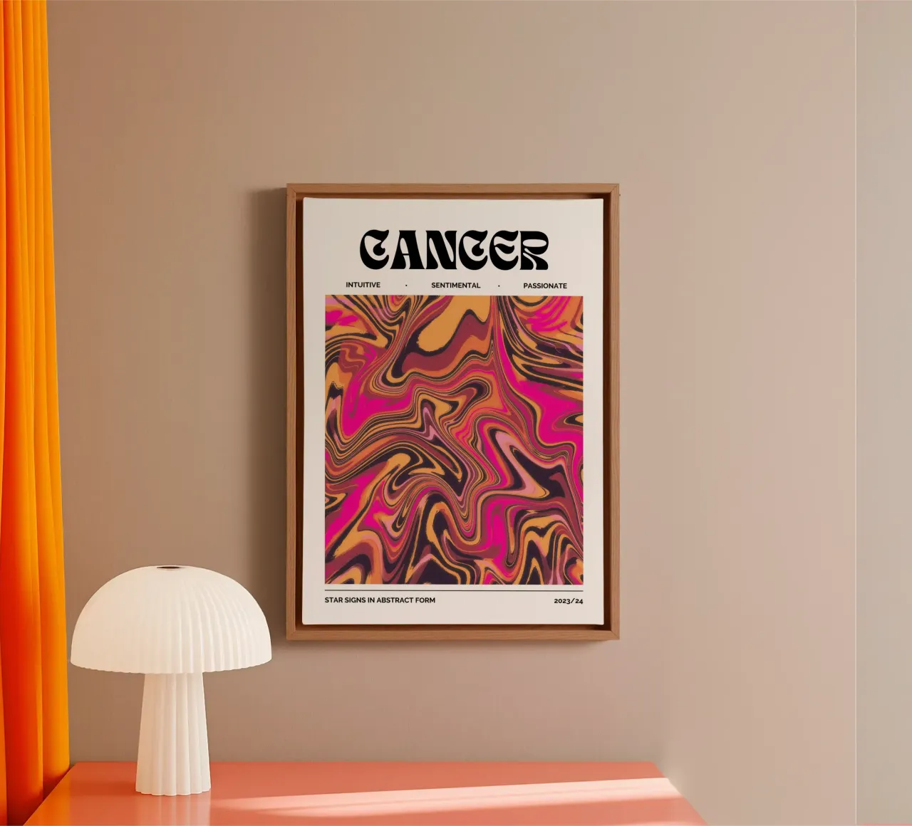 Cancer Abstract - Emotional Psychedelic Zodiac Print canvas by NorwesClub