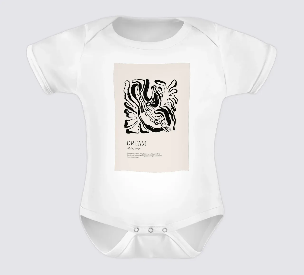 DREAM Abstract - Organic Zebra Print Definitie Kunst babyrompertje korte mouwen van NorwesClub