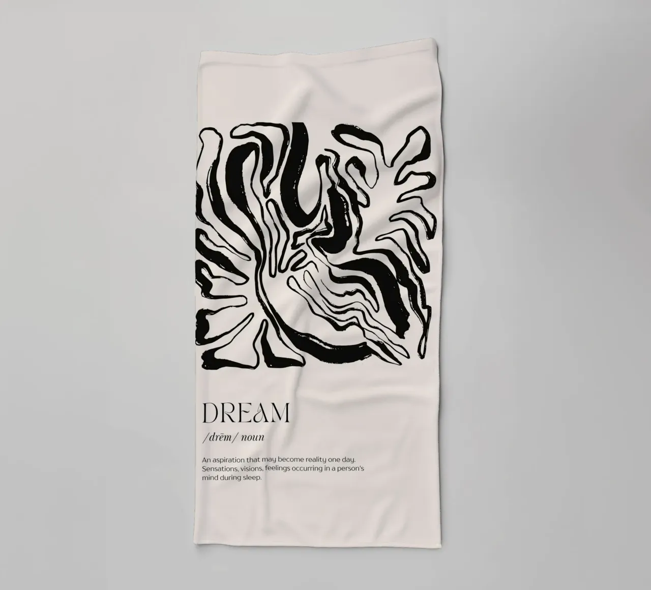 DREAM Abstract - Organic Zebra Print Definitie Kunst badhanddoek van NorwesClub