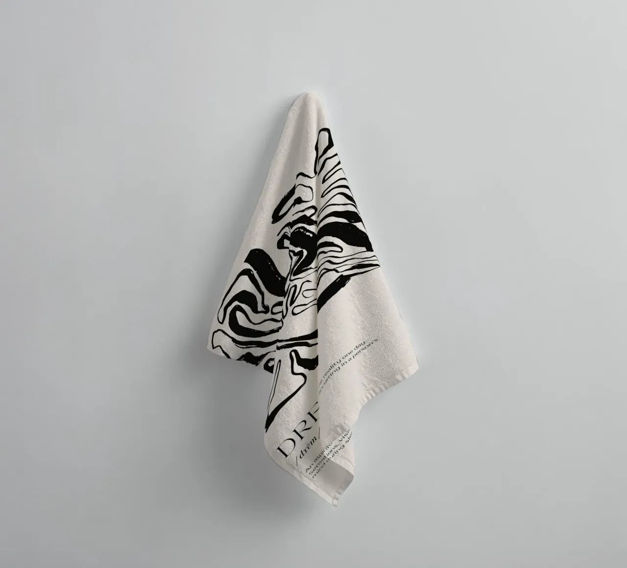 DREAM Abstract - Organic Zebra Print Definitie Kunst badhanddoek van NorwesClub