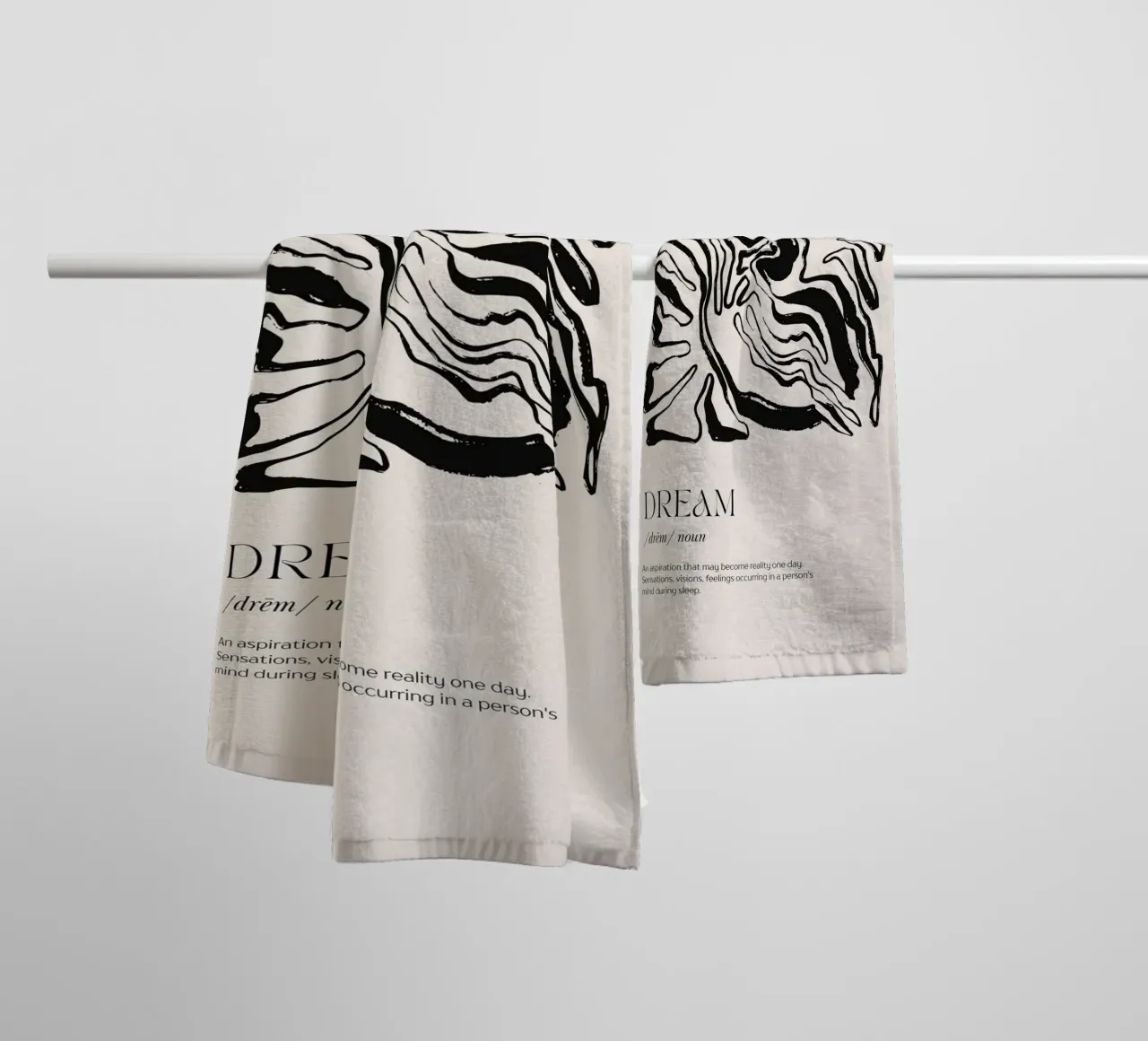 DREAM Abstract - Organic Zebra Print Definitie Kunst badhanddoek van NorwesClub