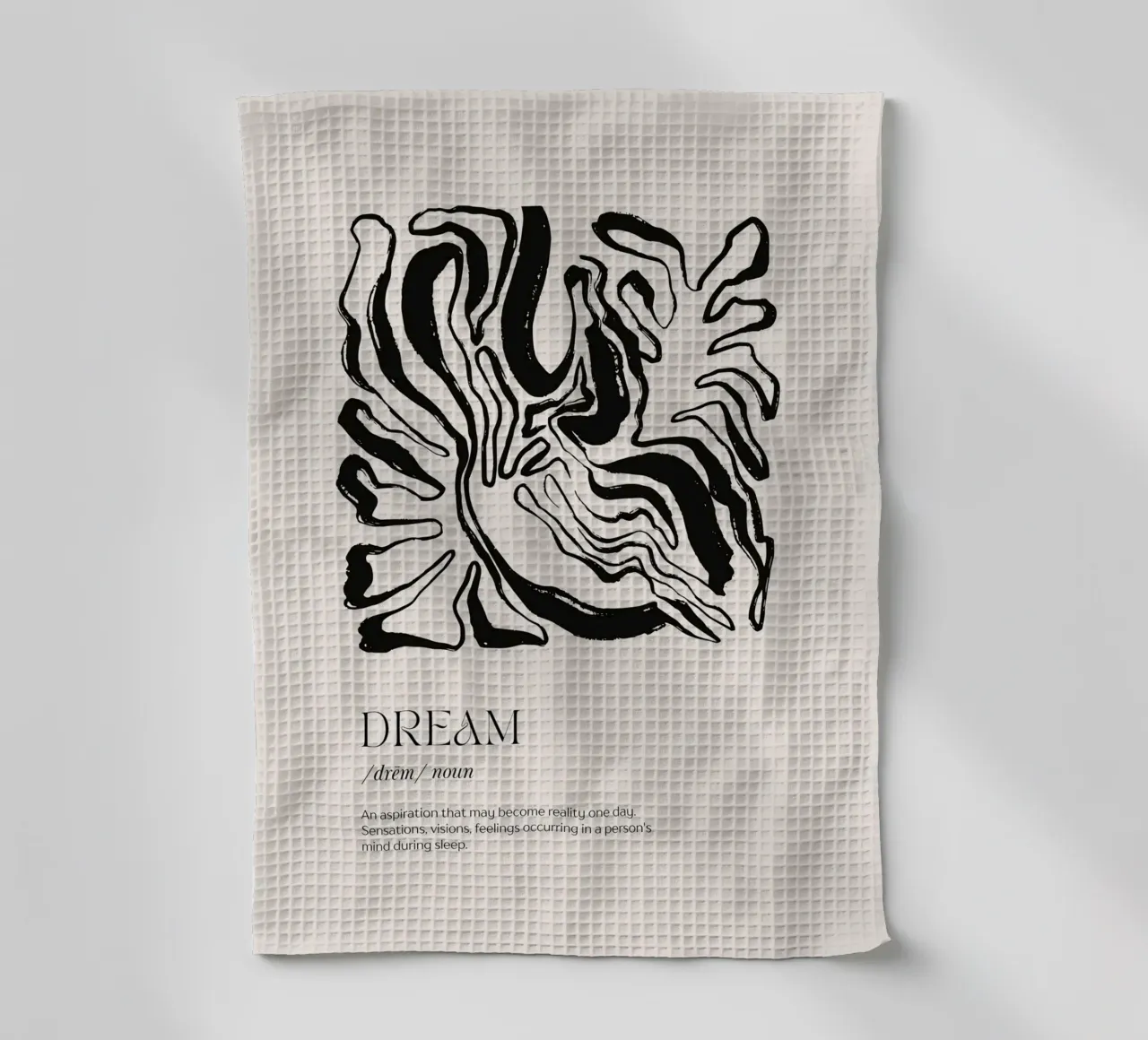 DREAM Abstract - Organic Zebra Print Definitie Kunst theedoek van NorwesClub