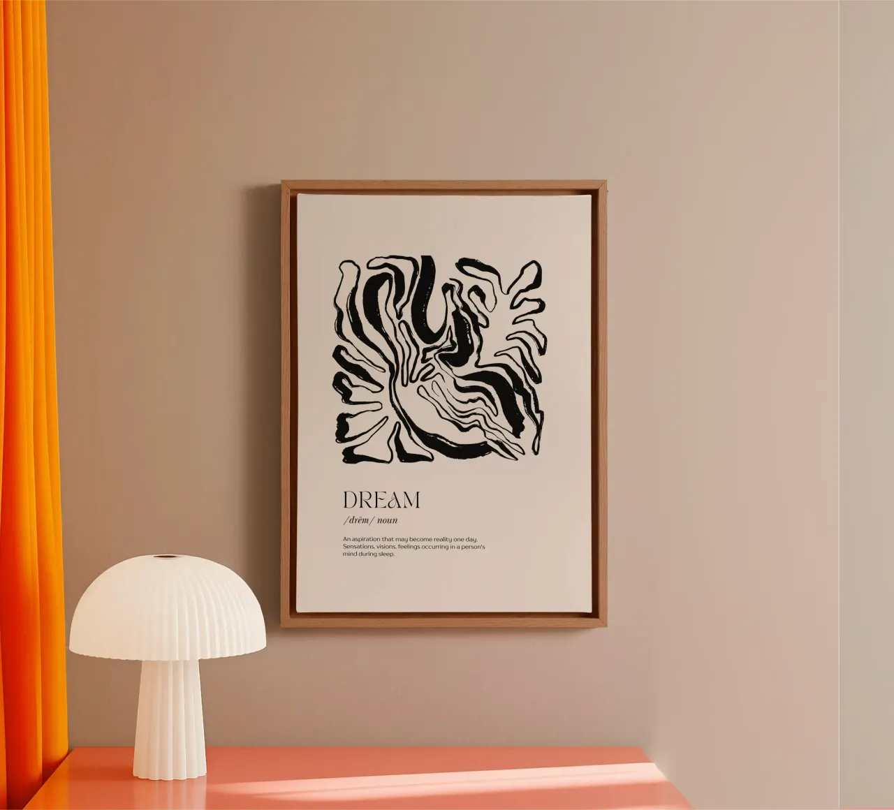 DREAM Abstract - Organic Zebra Print Definitie Kunst canvas met Baklijst van NorwesClub