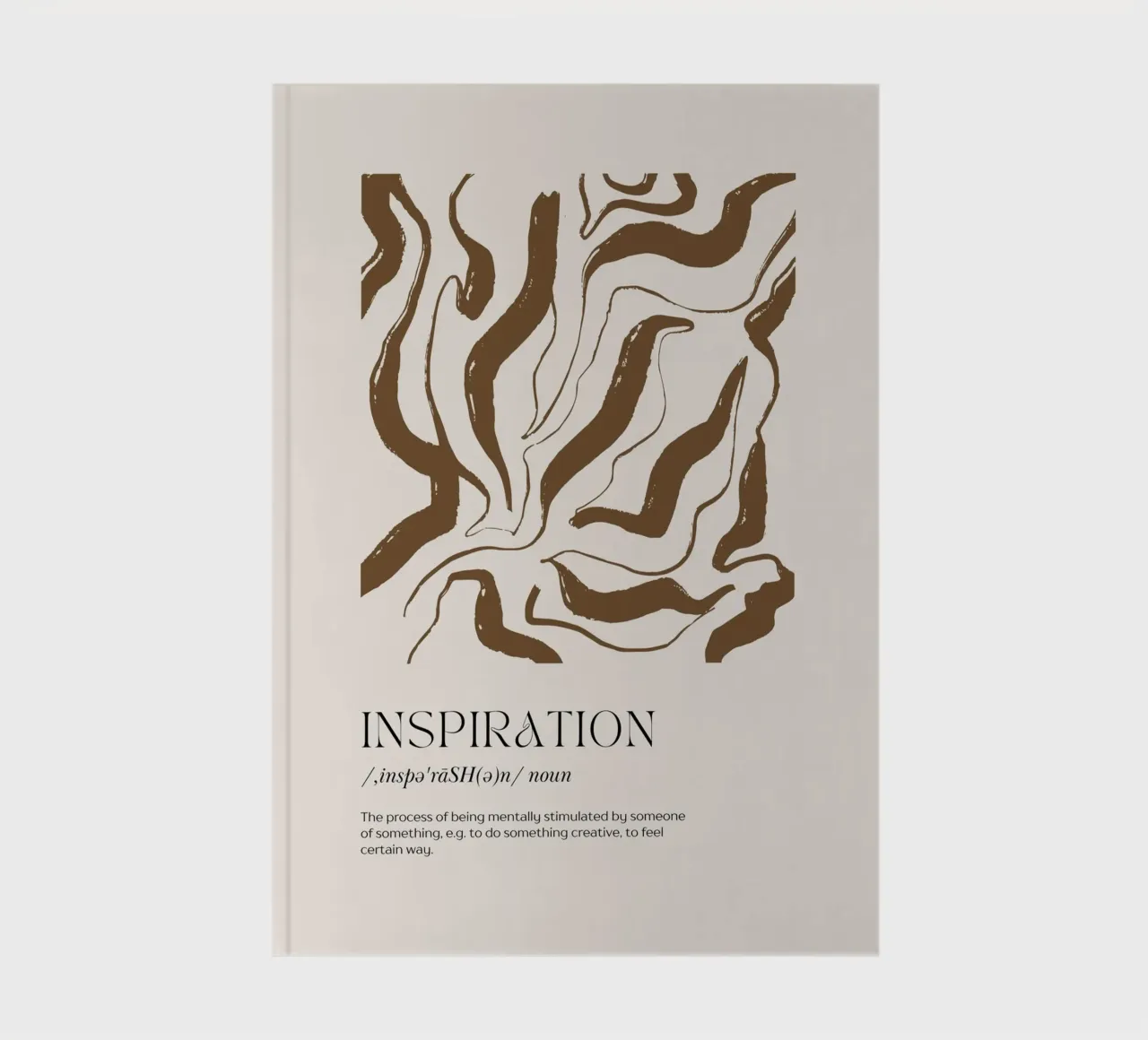 INSPIRATION Abstract - Earthy Stripe Definition Art notebook by NorwesClub