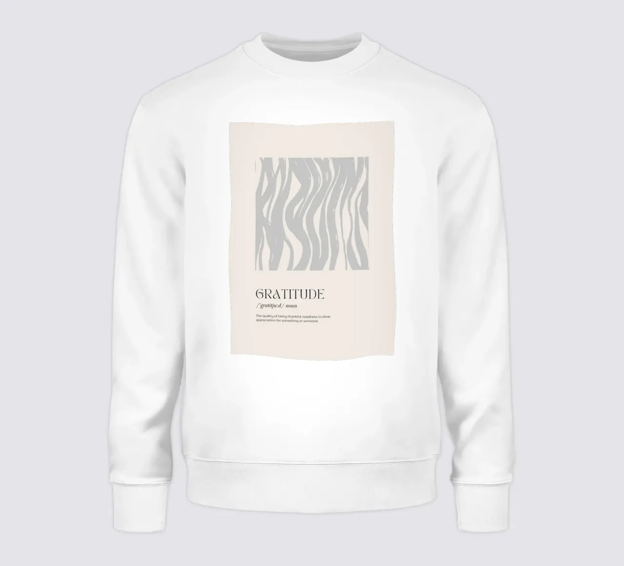 GRATITUDE Abstract - Subtle Wave Definition Print sweat de NorwesClub