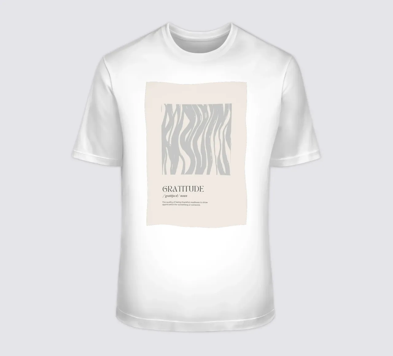 GRATITUDE Abstract - Subtle Wave Definition Print t-shirt by NorwesClub