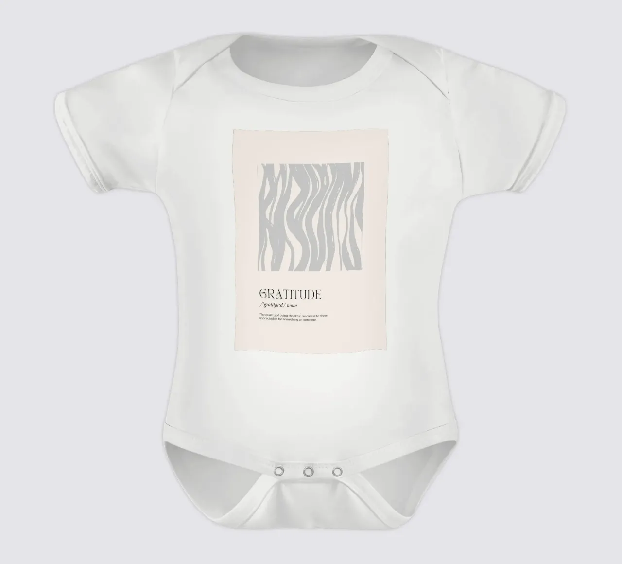 GRATITUDE Abstract - Subtle Wave Definition Print body bébé de NorwesClub