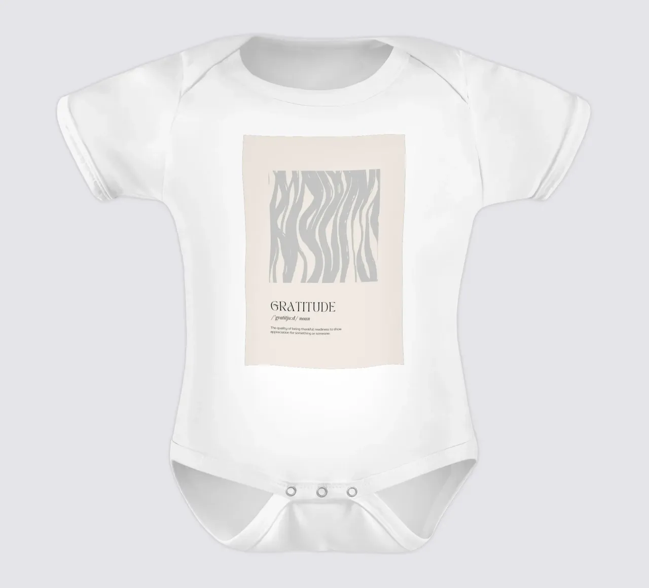 GRATITUDE Abstract - Subtle Wave Definition Print body bébé de NorwesClub