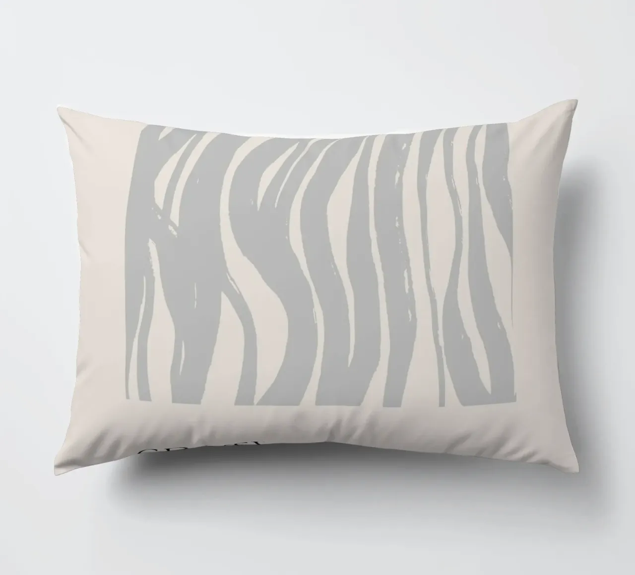 GRATITUDE Abstract - Subtle Wave Definition Print decorative cushion by NorwesClub