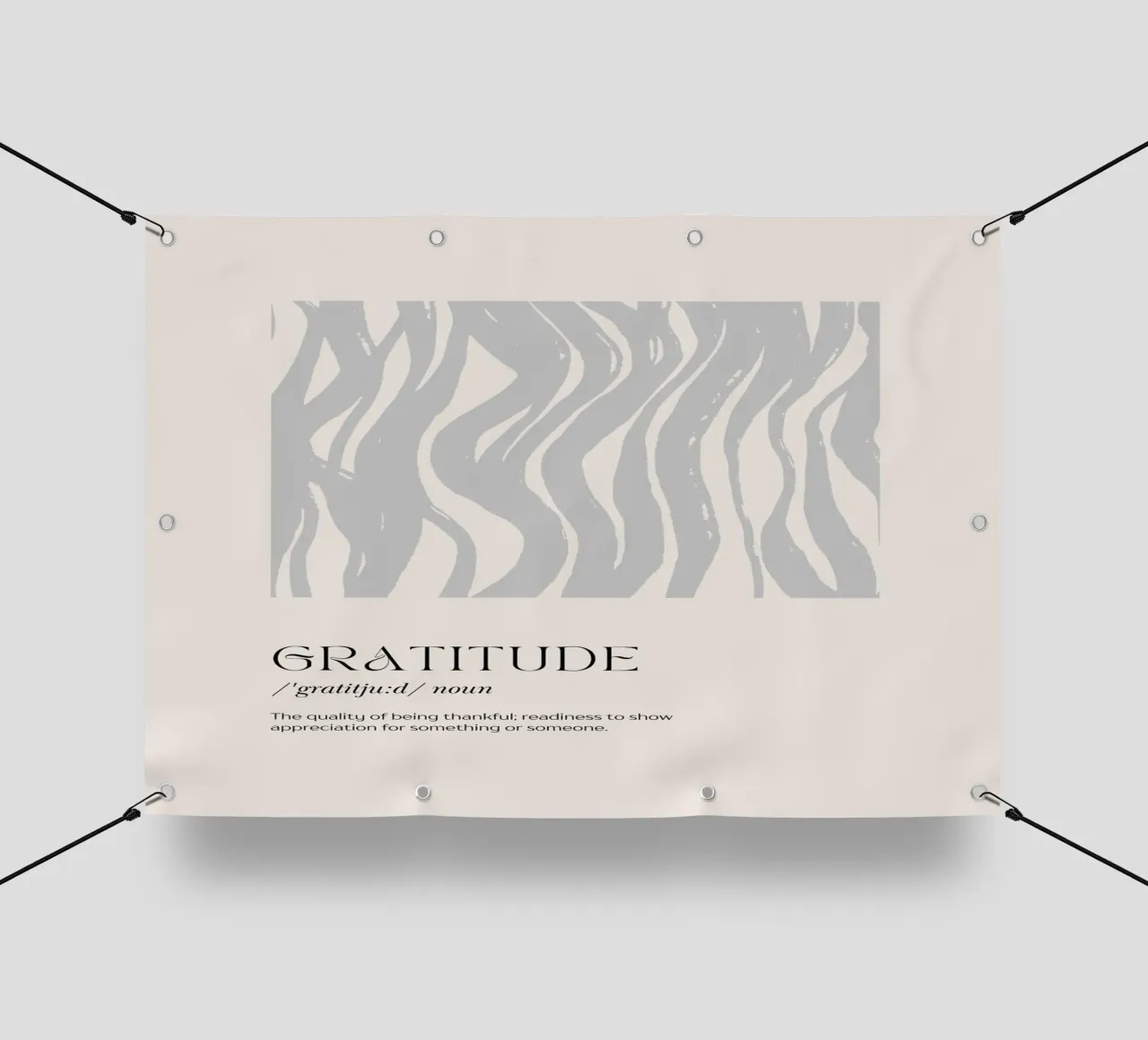 GRATITUDE Abstract - Subtle Wave Definition Print bâche pvc de NorwesClub