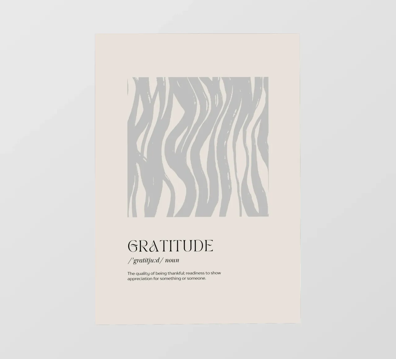 GRATITUDE Abstract - Subtle Wave Definition Print bâche pvc de NorwesClub