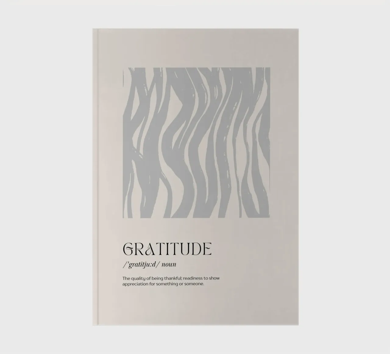 GRATITUDE Abstract - Subtle Wave Definition Print notebook by NorwesClub