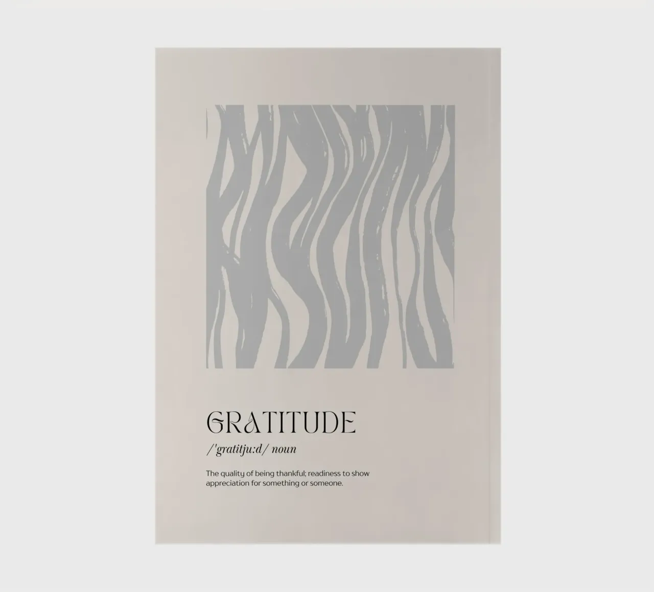 GRATITUDE Abstract - Subtle Wave Definition Print notebook by NorwesClub
