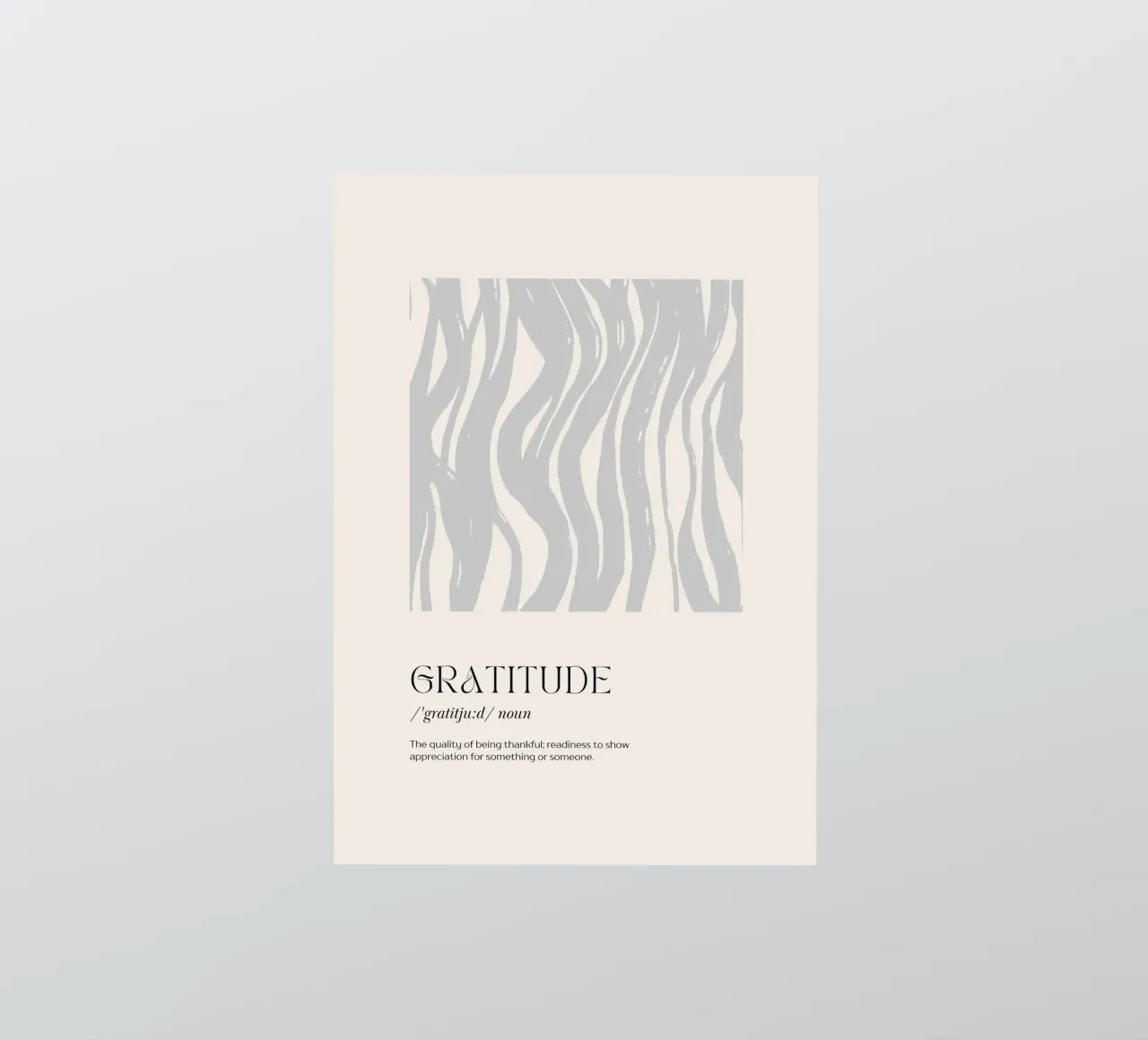 GRATITUDE Abstract - Subtle Wave Definition Print autocollant de NorwesClub