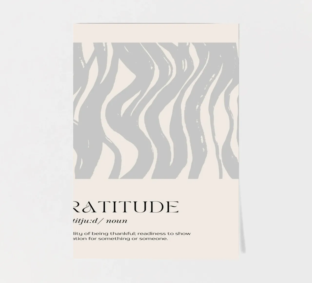 GRATITUDE Abstract - Subtle Wave Definition Print planche autocollant de NorwesClub