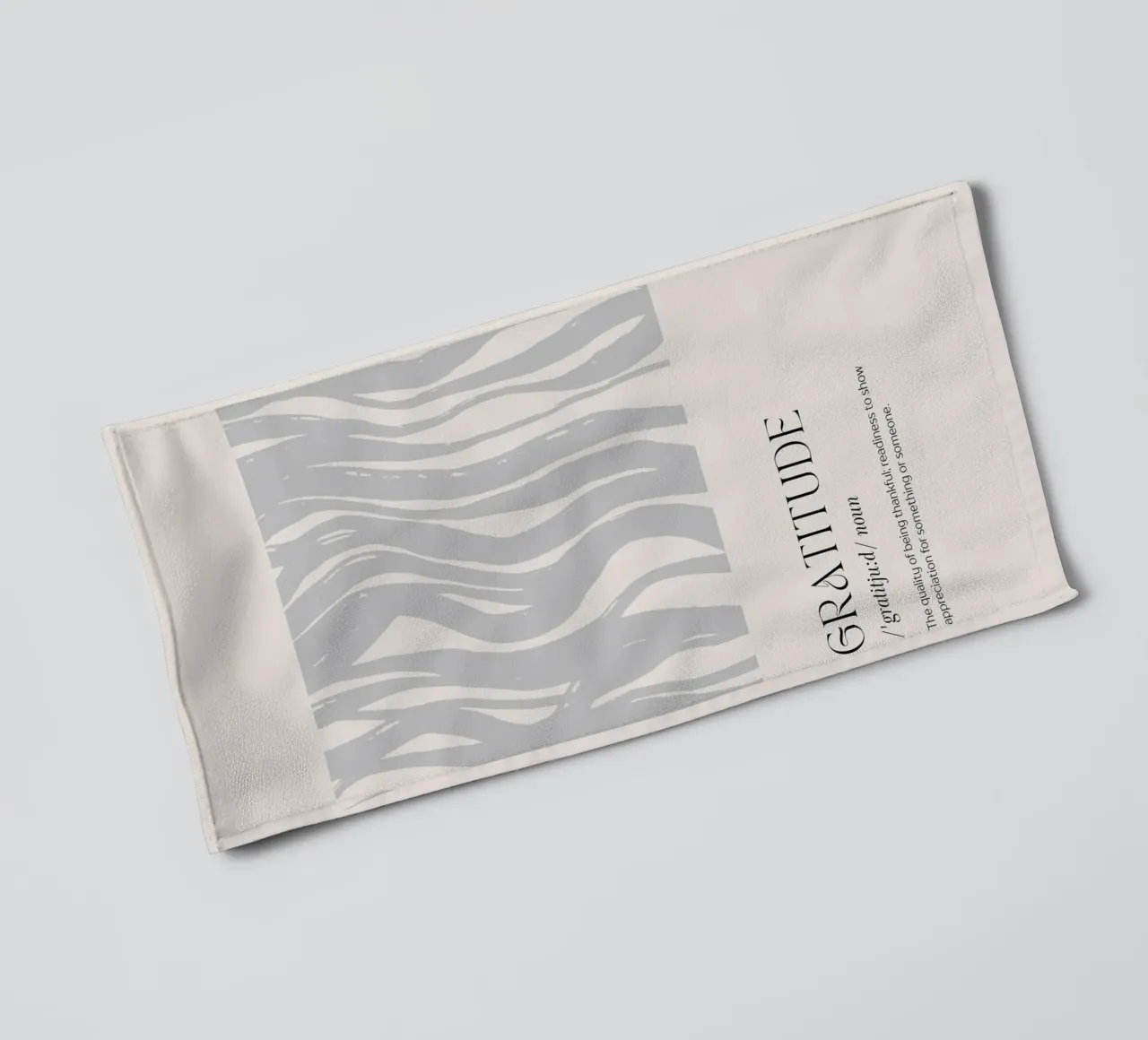 GRATITUDE Abstract - Subtle Wave Definition Print towel by NorwesClub