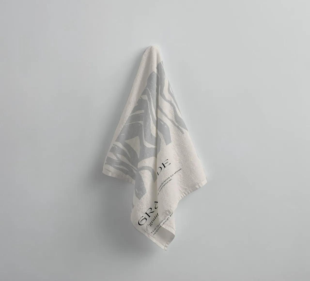 GRATITUDE Abstract - Subtle Wave Definition Print serviette de bain de NorwesClub