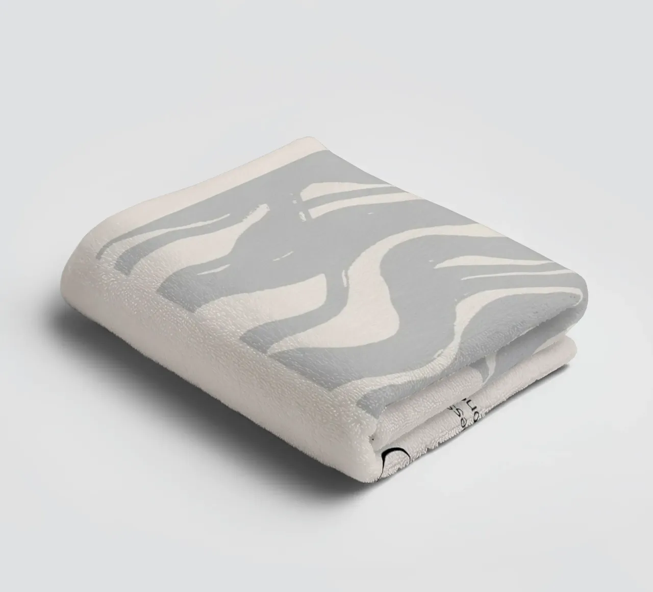 GRATITUDE Abstract - Subtle Wave Definition Print towel by NorwesClub