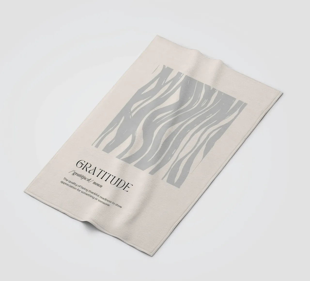 GRATITUDE Abstract - Subtle Wave Definition Print fleece blanket by NorwesClub