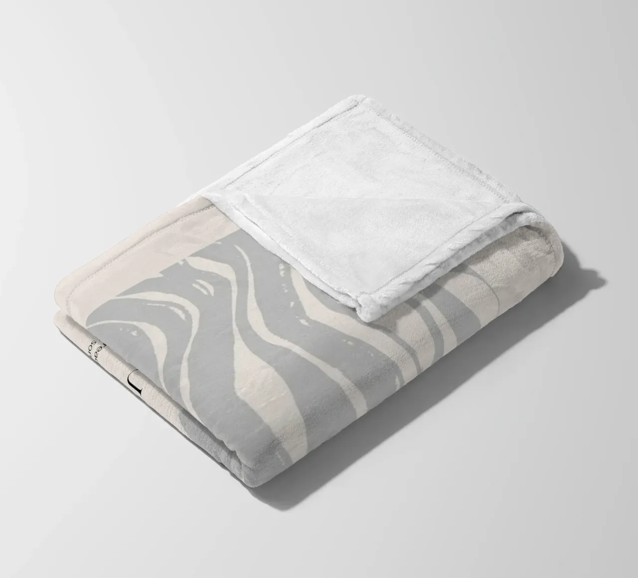 GRATITUDE Abstract - Subtle Wave Definition Print fleece blanket by NorwesClub