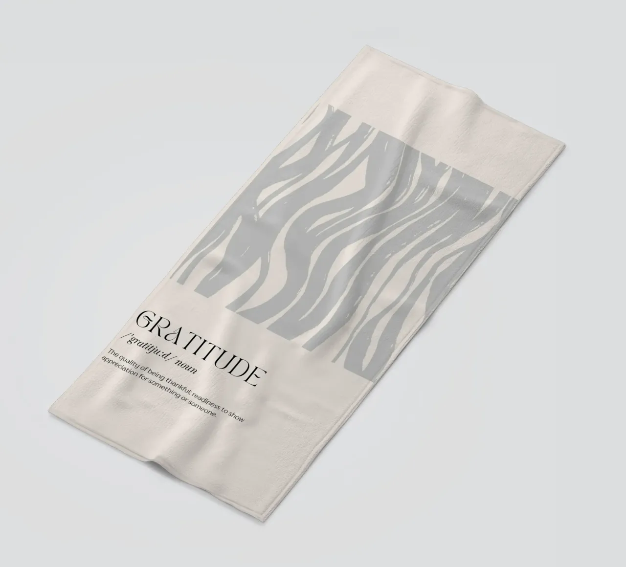 GRATITUDE Abstract - Subtle Wave Definition Print beach towel by NorwesClub