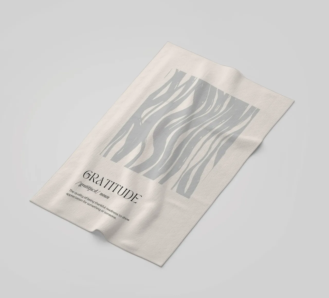 GRATITUDE Abstract - Subtle Wave Definition Print beach towel by NorwesClub