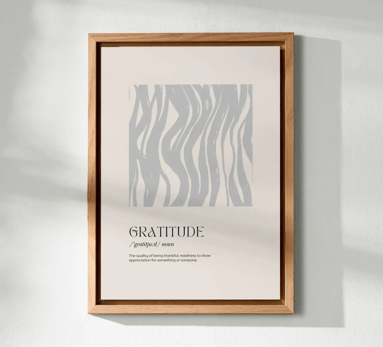 GRATITUDE Abstract - Subtle Wave Definition Print alu-dibond by NorwesClub