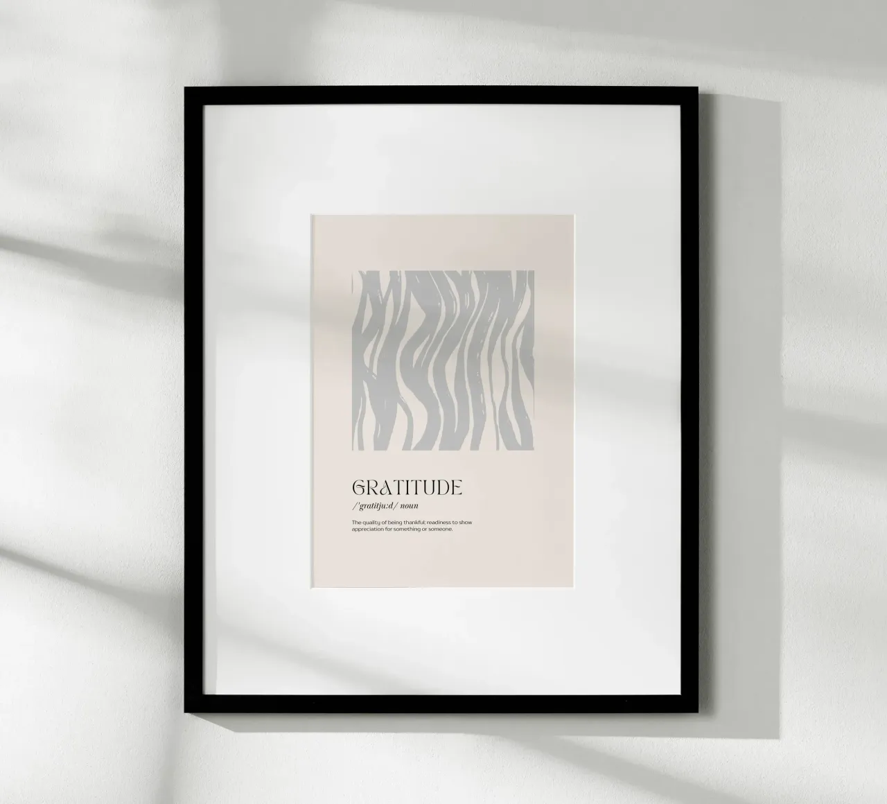 GRATITUDE Abstract - Subtle Wave Definition Print hahnemühle by NorwesClub