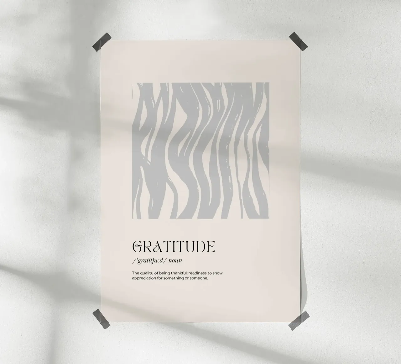 GRATITUDE Abstract - Subtle Wave Definition Print hahnemühle by NorwesClub