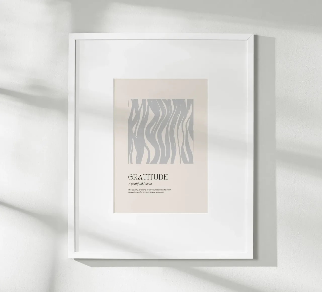 GRATITUDE Abstract - Subtle Wave Definition Print hahnemühle by NorwesClub
