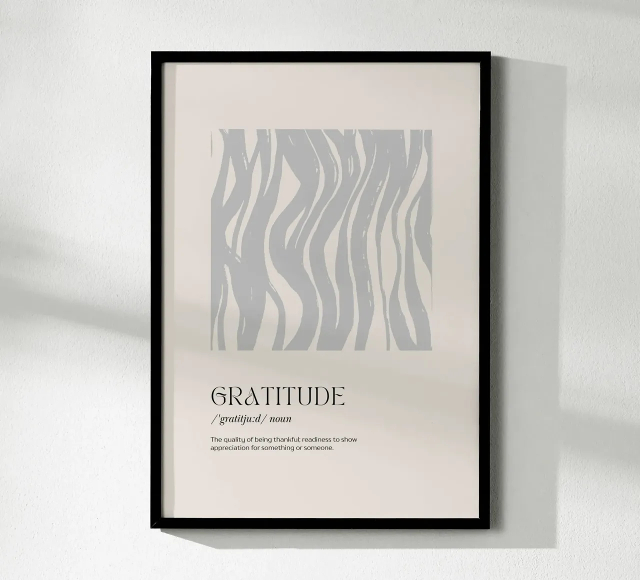 GRATITUDE Abstract - Subtle Wave Definition Print hahnemühle by NorwesClub