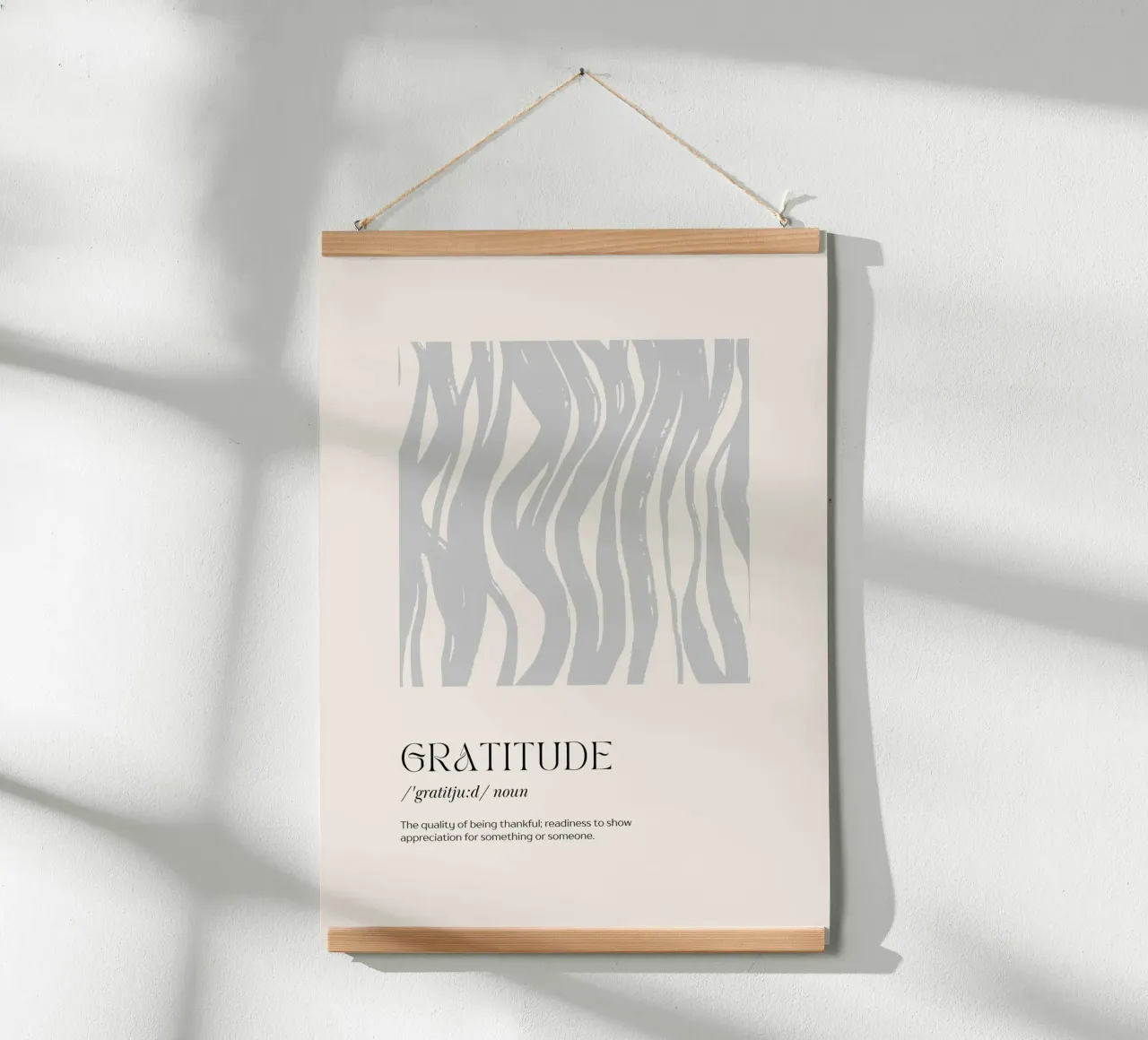 GRATITUDE Abstract - Subtle Wave Definition Print hahnemühle by NorwesClub