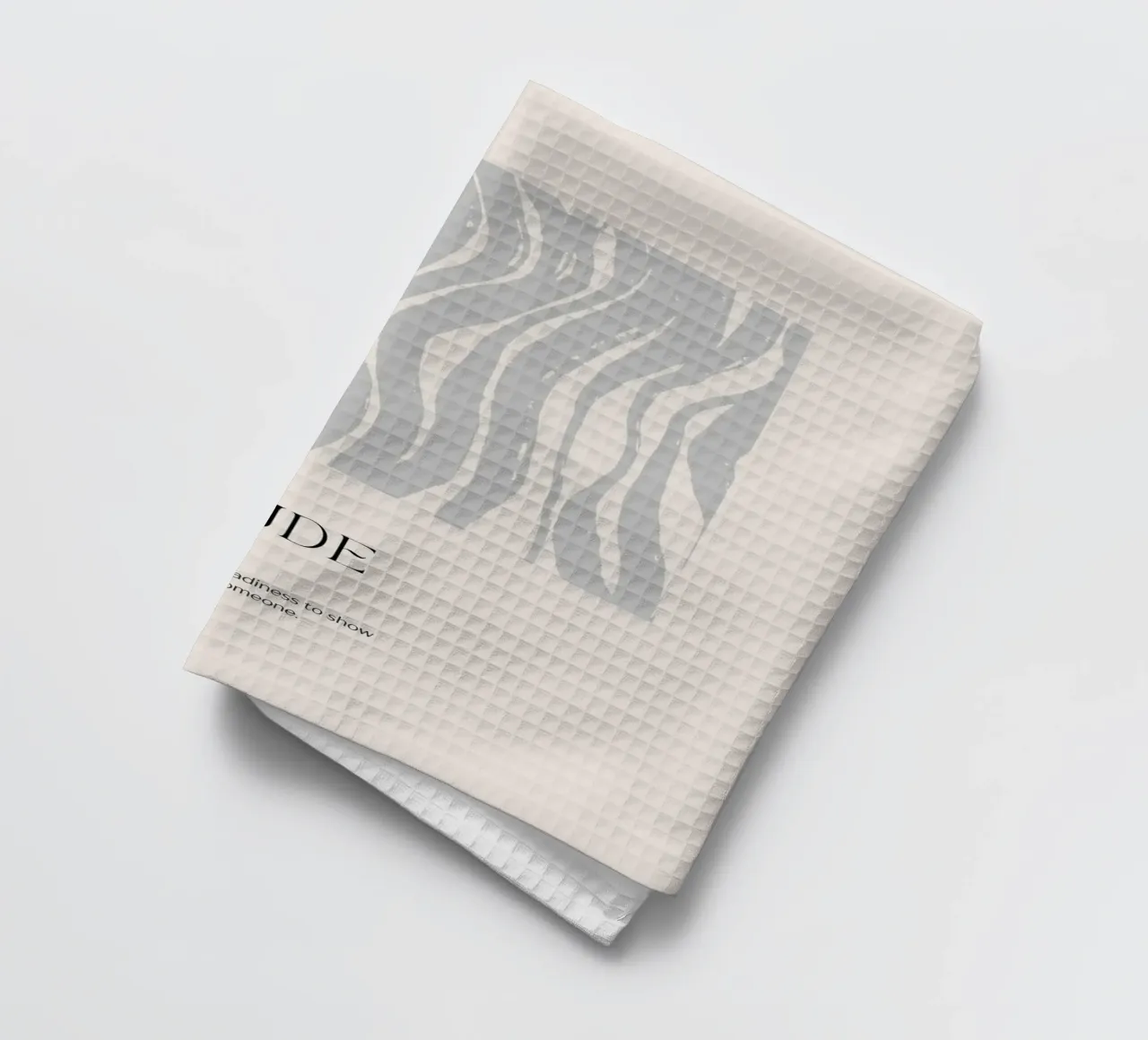 GRATITUDE Abstract - Subtle Wave Definition Print torchon de NorwesClub